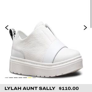 Dr. Martens Lylah Aunt Sally White Leather Sneaker